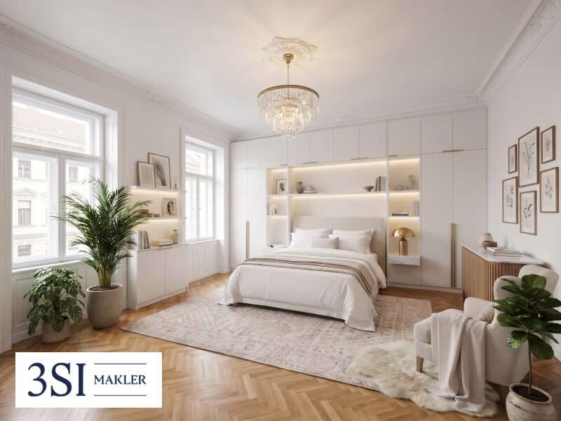 Eigentumswohnung Wien: Schlafzimmer_nachher_Gemini_KI Schlafzimmer_nachher_Gemini_KI