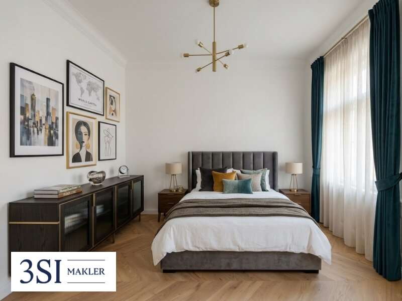 Eigentumswohnung Wien: Schlafzimmer_eingerichtet_KI Schlafzimmer_eingerichtet_KI