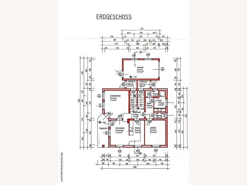 Haus Kernhof: 15971-GR EG Wohnhaus 2, Bj. 1995 15971-GR EG Wohnhaus 2, Bj. 1995