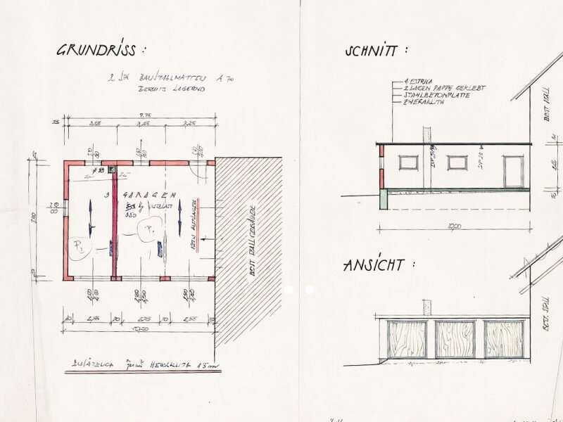 Haus Kernhof: 15971-Garagenzubau zu besteh. Stall 1971 15971-Garagenzubau zu besteh. Stall 1971